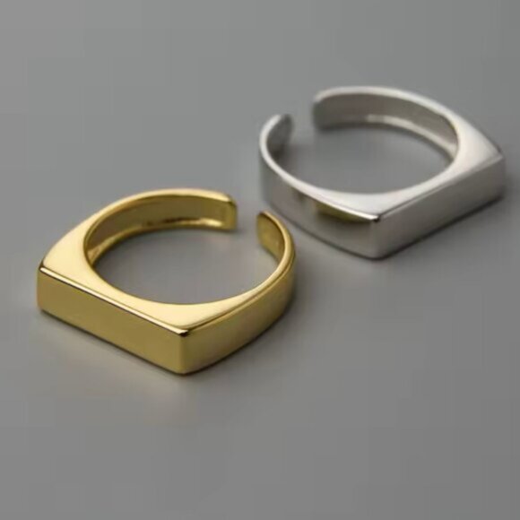 14K Gold Filled Geometric Ring - Picture 2 of 4